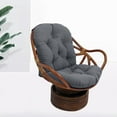thumbnail image 2 of Solid Outdoor Polyester Rocker Cushion, 48" x 24", Rattan Wicker Rocking Cushion Dark gray (Only Cushion No Chair), 2 of 7