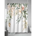 thumbnail image 5 of Boanket Polyester Fabric Sage Green Eucalyptus Shower Curtain, Vintage Spring Floral Leaves Waterproof Bathtub Curtain Bathroom Decor Set with Hooks 54 x 78 Inches,, 5 of 6
