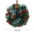 thumbnail image 3 of Winter Christmas Decoration 10Cm Wall Hanging Fake Plant Dried Flowers Tree Multicolor Party Ornament Mistletoe Ball 1Pcs, 3 of 6