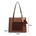 thumbnail image 4 of Commuting Pouch Zipper Closure Trendy Daily Collocation Faux Leather Women Tote Bag Commuting Accessories, 4 of 11
