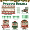 thumbnail image 2 of VETPW Ugly Christmas Sweater Party Supplies,109pcs Xmas Disposable Dinnerware Include Paper Plates, Cups, Napkins, Tablecloth, Cutlery, Straw for Xmas Winter Tableware, Serves 12 Guests, 2 of 7