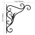 thumbnail image 3 of Wosthever Paquete de 2 soportes de cesta colgante de metal montaje en pared jardín césped Patio cubierta planta flor percha linterna luz Jardín y Patio Bladeren Wosthever HA063169-02, 3 of 6
