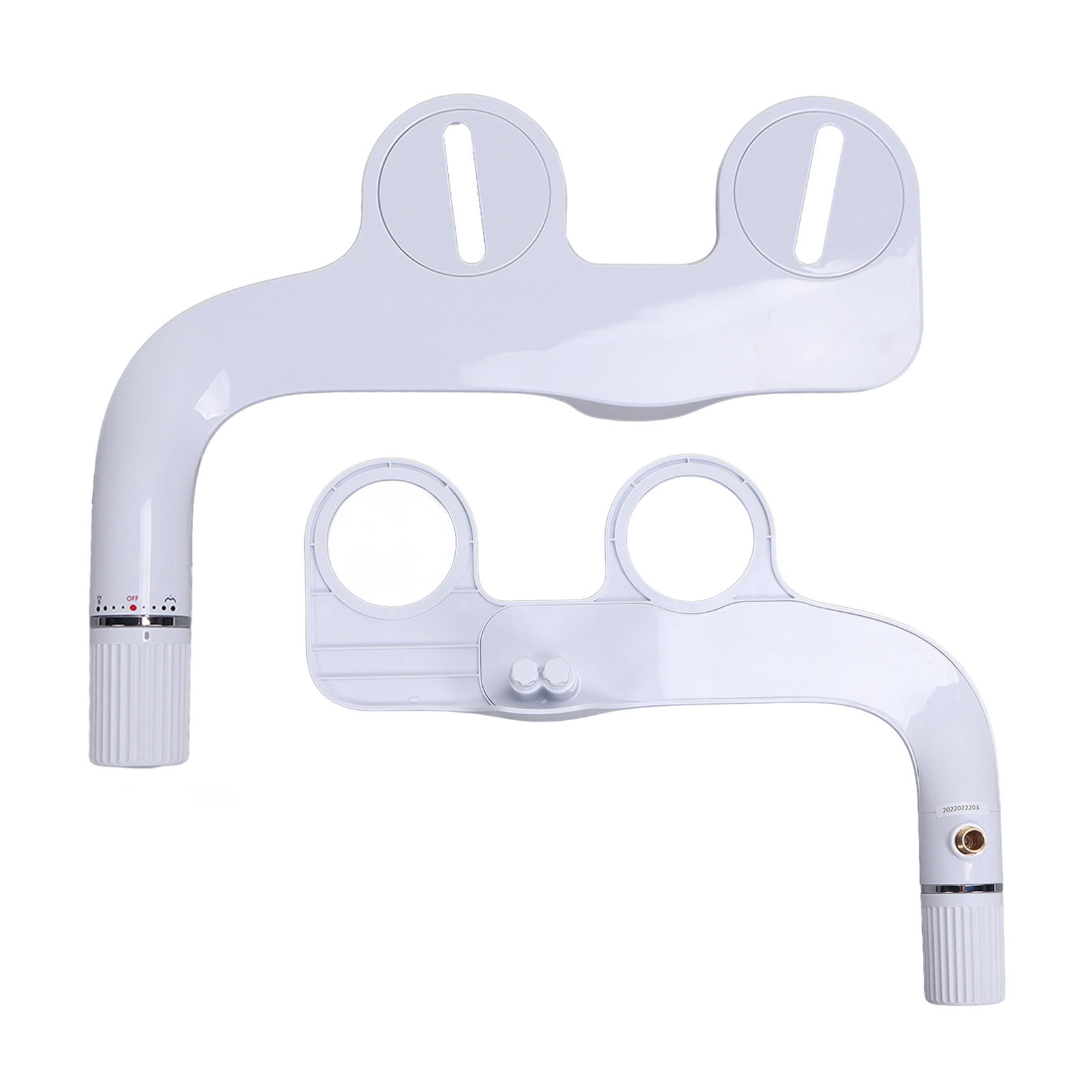 Riousery G1/2 Toilet Bidet Attachment Set ABS Dual Nozzle Bathroom Bidet Water Sprayer Household Female Wash White 16.93 x 11.02 Inch