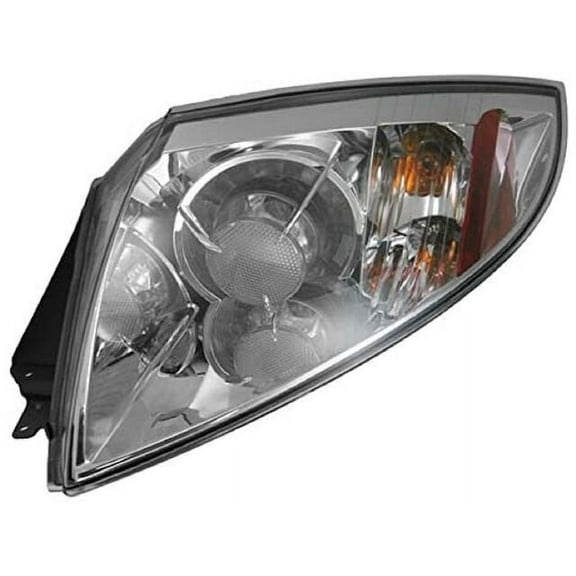 Right Passenger Side Tail Light Assembly - with Amber Turn Signal Bulb - Compatible with 2007 - 2012 Mitsubishi Eclipse 2008 2009 2010 2011