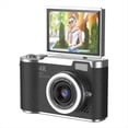 thumbnail image 1 of Cámara Digital 4K CCD con Zoom 8X para Estudiantes, Cámara Fotográfica Digital Compacta de 48 MP, Cámara Selfie con Pantalla Abatible de 180°, Color Negro., 1 of 5