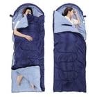 SereneLife SLSBBL - Double Sleeping Bag with Two Pillows- Lightweight ...