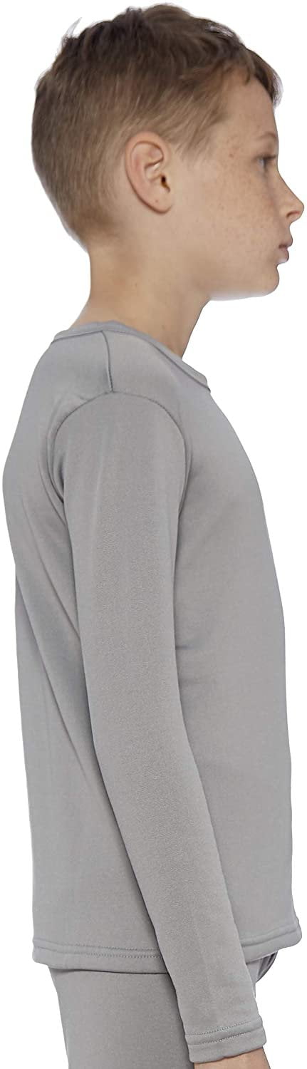 Rocky Boys Fleece Lined Thermal Long Sleeve Top Crewneck Underwear Base Layer T-Shirt