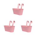 thumbnail image 3 of Transemion Iron Colorful And Practical Balcony Planters Railing Hanging For Stylish Garden Different Rainbow Pink 3Set, 3 of 6