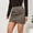 Gray, variant on Zunfeo Women's Skirts Trendy Casual Sexy Bodycon Suede Mini Skirts Fall Wrap Pleated Skirts High Waist Shorts Skirts- Army Green Size S