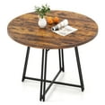 thumbnail image 1 of Gymax 47 Inch Dining Table w/8 Metal Supporting Legs & Cross Base for Dining Room, 1 of 10