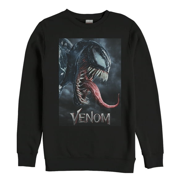 Men's Marvel Venom Film Tongue Portrait  Sweatshirt Black X Large