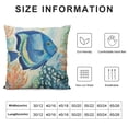 thumbnail image 5 of Shiartex  Ocean Beach Outdoor Throw Pillow Covers Waterproof Sea Coastal Theme Decor Cushion Square Pillowcase inch Beach Pillows for Patio Couch Sofa Turtle Crab Seahorse Fish, 5 of 5
