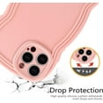 thumbnail image 4 of for iPhone 13 Pro Max Case 6.7 Inch Curly Wave Frame Phone Case Cute Design Color Aesthetic Phone Case Soft TPU Shockproof Protective Bumper Case Cover for Girls, Pink, 4 of 7