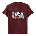 thumbnail image 5 of ORT American Flag Shirts Short Sleeve Women 4th of July Patriotic Tshirt Graphic Tees Casual Short Sleeve Tee Top(Z2-,XL), 5 of 5