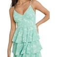 thumbnail image 2 of Women Spaghetti Straps Layered Ruffle Maxi Sundress Floral Sleeveless V Neck Tiered Bodycon Long Dress Streetwear, 2 of 5