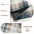 thumbnail image 6 of Round Area Rug 3 Ft, Blue Brown Plaid Washable Non-Slip Circle Carpet for Living Room/Bedroom, Vintage Abstract Stripes Lattice Low-Profile Small Floor Mats Collection Rugs for Indoor, 6 of 7