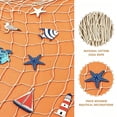 thumbnail image 4 of Gecau Decorative Cotton Rope Fishing Net Wall Hanging with Wooden Nautical Ornaments Starfish Sailboat Anchor for Coastal Beach Themed Home Decor, 4 of 5