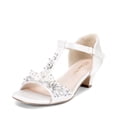 thumbnail image 1 of Sandalia DREAM PAIRS KKUMHS2501 para Niñas con Tira en T y Perlas Color Marfil, 1 of 6