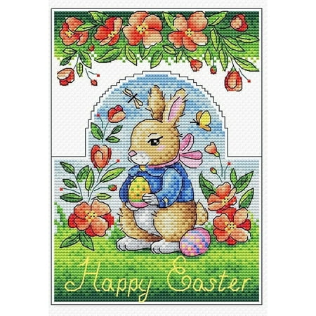 UPC: 4627167307962 | Easter Card SR-715 Plastic Canvas Counted Cross Stitch Kit