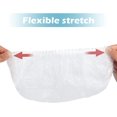 thumbnail image 2 of 100 Uds. Gorro de baño de plástico elástico desechable para ducha para el hogar, hotel, spa y peluquería esquí esquí Gafas de esquí, 2 of 4