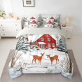 thumbnail image 2 of Castle Fairy Teens Animal Deer 7-Piece King Red Cabin Christmas New Year Ultra Soft Bedding Set, 2 of 8