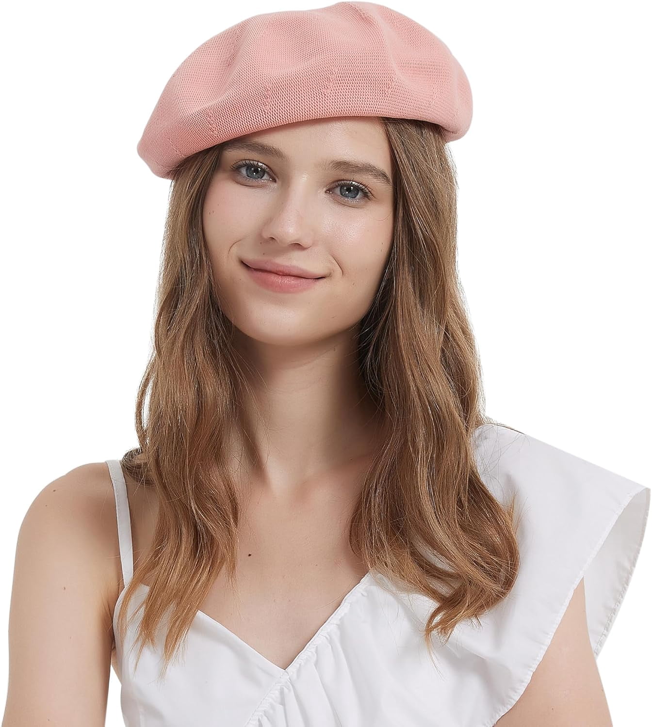 Summer French Beret Breathable Thin Beret Hat Solid Color 