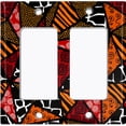 thumbnail image 6 of Metal Light Switch Plate Cover Colorful Safari African Tribal Art Tile Pattern SFR041, 6 of 13