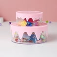 thumbnail image 4 of Cake Shape Storage Boxes  Set of 2  Double Layers  DIY  Transparent  Storage  Smooth Edge Hairpin Sundries Storage Cases  Household Stuffs, 4 of 8