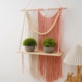 thumbnail image 2 of Milue Decorative Wall Shelf Macrames Wall Hanging Rack for Elegant Homes Storage, 2 of 14