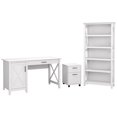 thumbnail image 1 of Bush Furniture Key West 54W Computer Desk with Mobile File Cabinet and Bookcase, 1 of 7