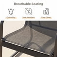 thumbnail image 5 of Lofka 3-Piece Patio Furniture Set with Coffee Table for Garden| Balcony| Bistro, Textilene,Black, 5 of 11