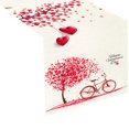 thumbnail image 2 of Veeogra Clearance,kitchen essentialsTable Runner,Valentine's Day Linen Printed Table Flag Living Room Dining Table Mat Holiday Love Thermal Insulation Tableclothhome essentials, 2 of 8