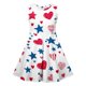 thumbnail image 4 of Odeerbi Niñas Día de La Independencia A-Línea Vestido de Tanque Verano Patriótico Estrella Raya Cuello Redondo Vestido de Sol Casual, 4 of 7