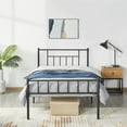 thumbnail image 2 of Yaheetech Metal Bed Frame with Headboard and Footboard, Twin,Black, 2 of 9