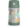thumbnail image 1 of Thermos Baby Vacuum Insulated Stainless Steel 10 oz Straw Bottle, Dino, 1 of 5