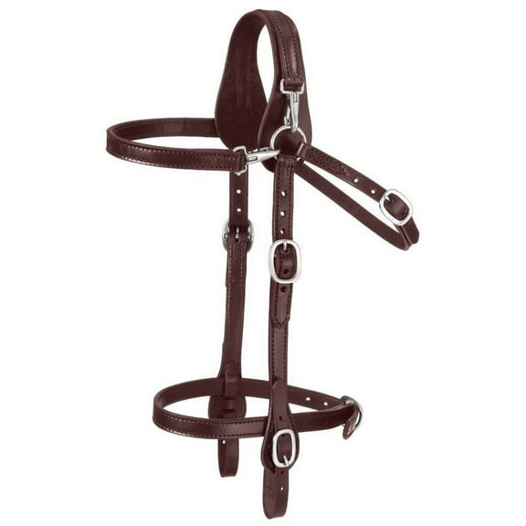 Tough 1 Bridle Mule Leather Snap Fully Adjustable Dark Oil 42-93