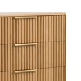 thumbnail image 3 of Cid Joya 45 Inch Tall Chest, 4 Drawers, Golden Metal Handles, Natural Oak, 3 of 6