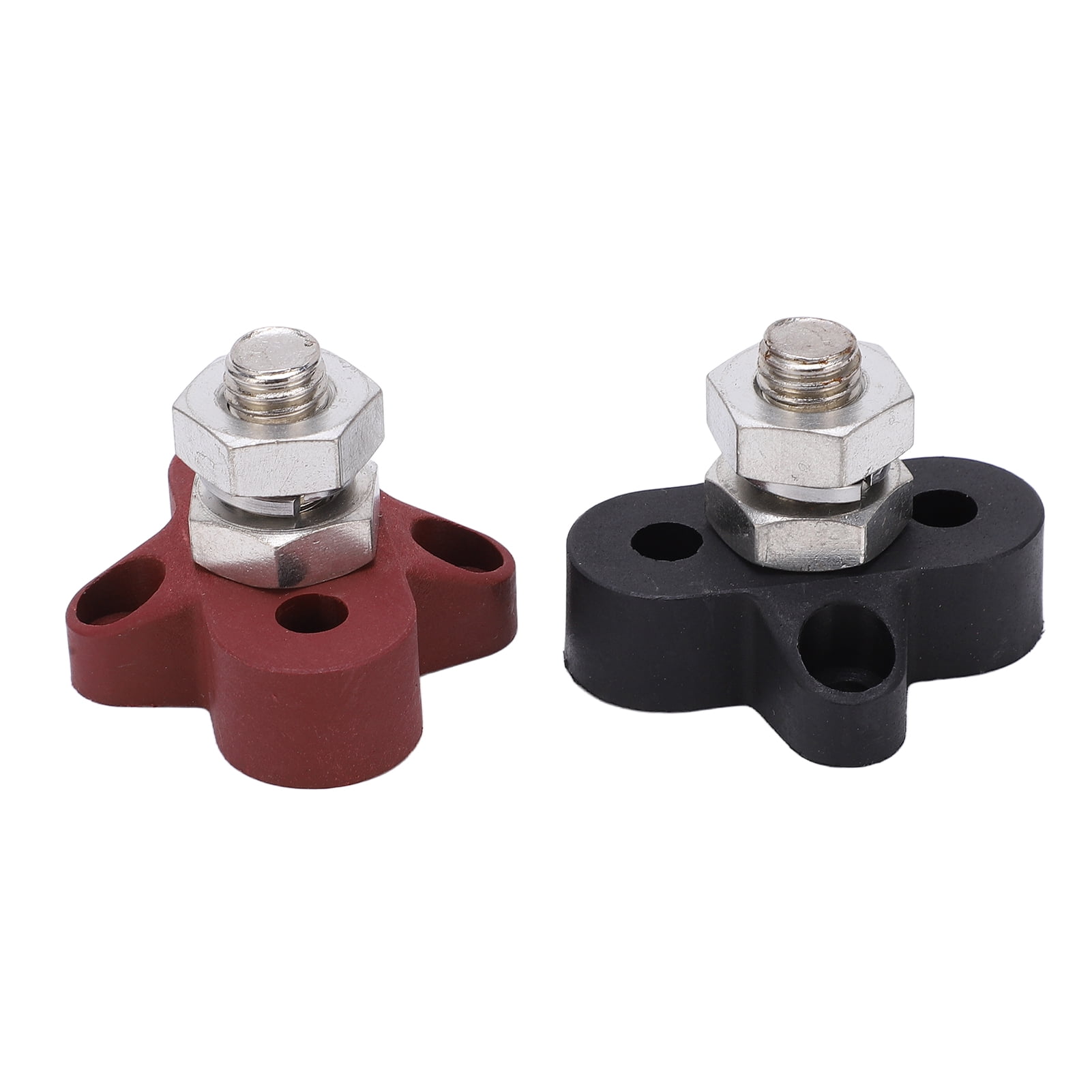 Octpeak 2pcs M10 Battery Power Junction Post Block Insulated Metal Terminal Stud DC48V Maximum For Cars RVs ATVs,Battery Terminals Blocks,Power Distribution Junction Block