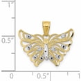 thumbnail image 4 of 10K Yellow With Rhodium Butterfly Pendant (18 X 19) Made In United States 10c1006, 4 of 6
