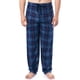 thumbnail image 1 of Pantalón de Pijama de Forro Polar Sedoso para Hombre IZOD, Cuadro Azul Marino 1, Extra Grande, 1 of 5