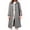 Dark Gray, variant on Spring Fall Women Plaid Patchwork Long Sleeved Single Breasted Casual Trench Coat