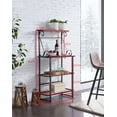 thumbnail image 3 of Kings Brand Furniture Elegant Metal/Wood Kitchen Baker’s Rack, 4 Shelves, Pewter/Black, 3 of 8