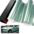thumbnail image 1 of PET Liner Vinyl Super Gloss Metallic Verde Green Automotive Wrap Car Vehicle Bubble Free Air Release, 1 of 8