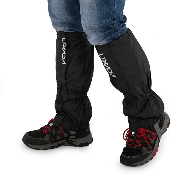 Lixada une Paire de Guêtres Extérieur Unisexe Fermeture à Glissière Résistantes à l'Usure et à l'Eau Guêtres en Tissu Leggings Housse pour Vélo Planche à Neige Randonnée