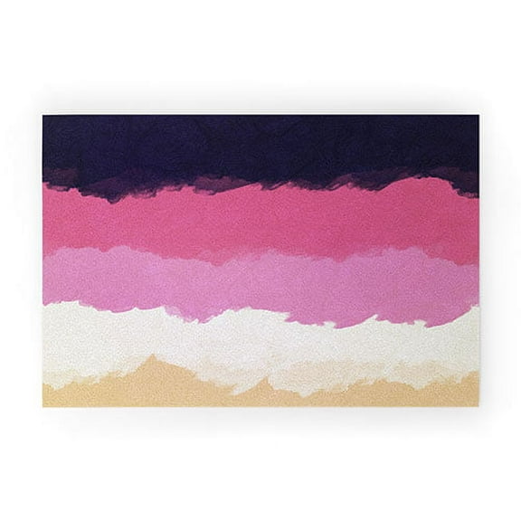 Society6 Alisa Galitsyna Abstract Sunset Sky Blush 36" x 24" Welcome Mat
