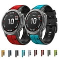 thumbnail image 3 of For Garmin Fenix 6x 22mm Silicone Sports Two-color Watch Band, 3 of 4