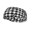 thumbnail image 2 of Uemuo Anchor Black Tartan Plaid Printed Sports Headbands for Men Women,Moisture Wicking Workout Headband, Sweatband Headbands,Non-slip Workout Gym Yoga Headband, 2 of 9