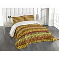thumbnail image 3 of Ambesonne African Quilted Bedspread Set 3 Pcs, Tribal, King Size, Multicolor, 3 of 5