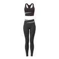 thumbnail image 3 of Hpapadks Work Out Sets Gym for Women 2 Piece Quick Dry Solid Tracksuit Yoga Sports Bra High Waist Stretch Leggings Pants Set Yoga Outfits for Women Black L, 3 of 5