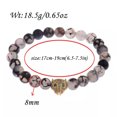 thumbnail image 3 of RSAMD Natural Gemstone Beads Buddha Head Beaded Men Womens Lava Bead Handmade Bracelet-618-J1, 3 of 3